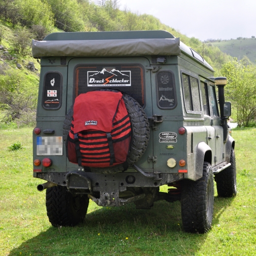 Dreckschlucker Reserverad Rucksack &quote;Korallen rot&quote;